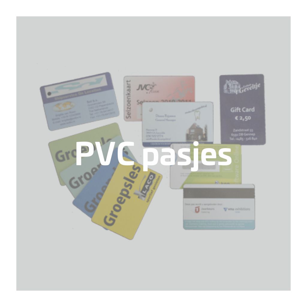 PVC pasjes - Clubcards